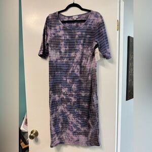 Stylish Lularoe Julia Tie-Dye Dress